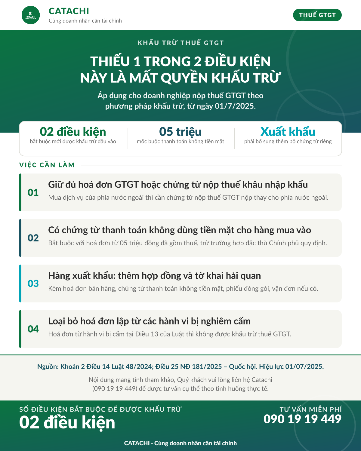 Hai điều kiện bắt buộc để doanh nghiệp được khấu trừ thuế GTGT đầu vào